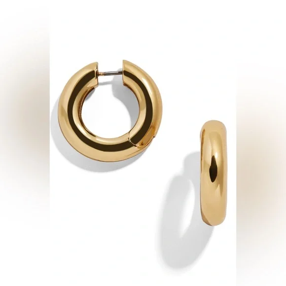 BaubleBar Dalilah Small Tube Huggie Hoops